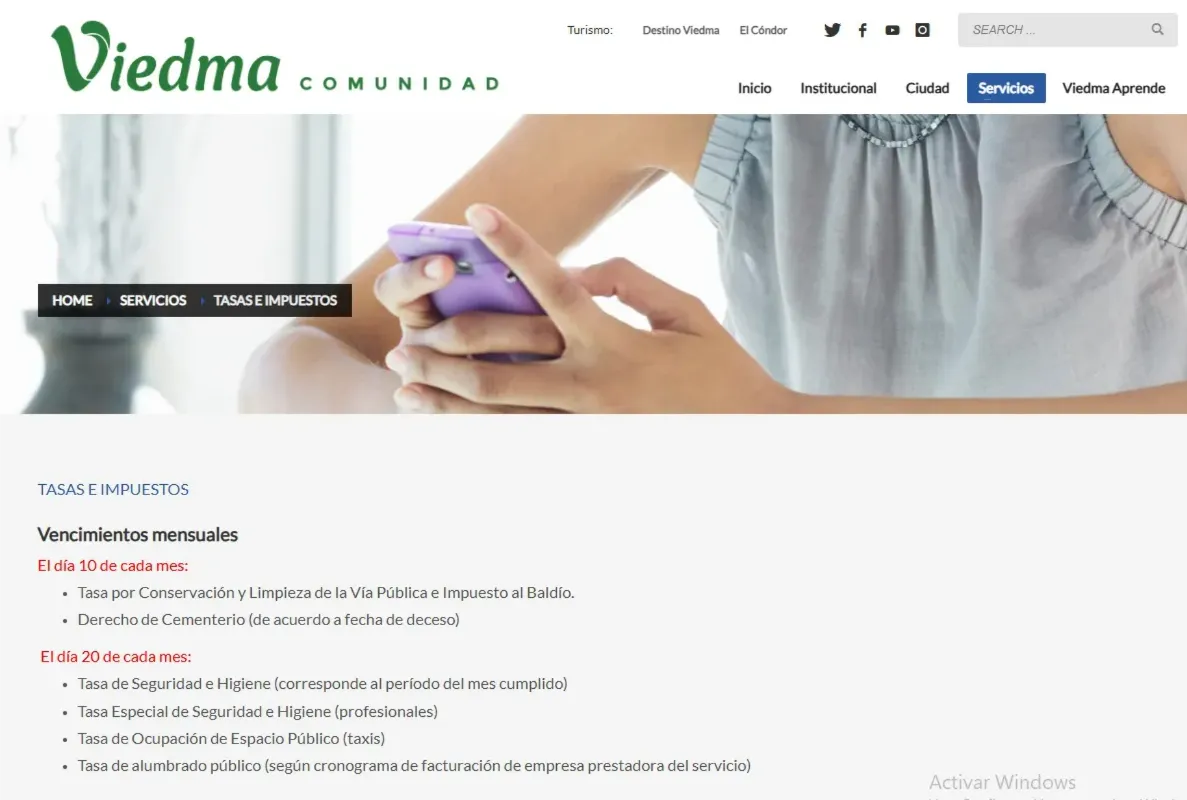 MUNICIPALIDAD DE VIEDMA WEB